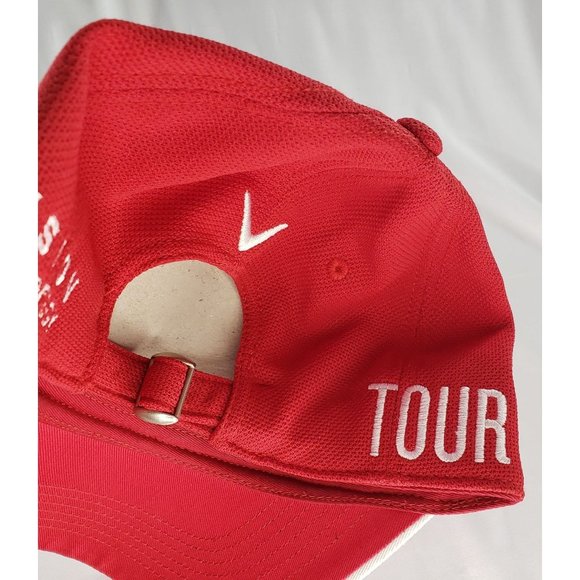 Callaway Fusion Technology Tour i Hat Cap C-Tech Red White Like New - Picture 4 of 8